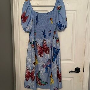 Butterfly print dress